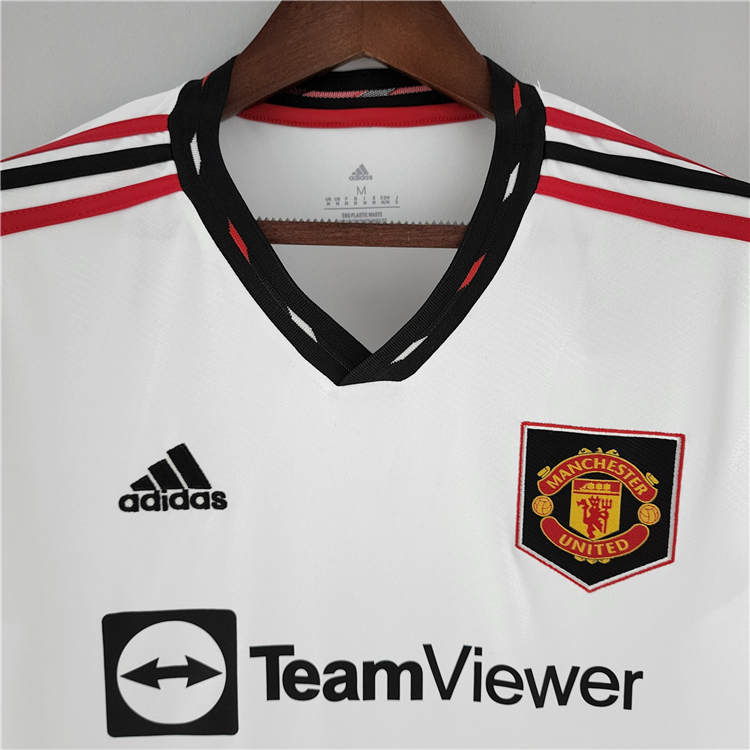 Manchester United 22/23 Away Kit White Soccer Jersey Football Shirt - Click Image to Close